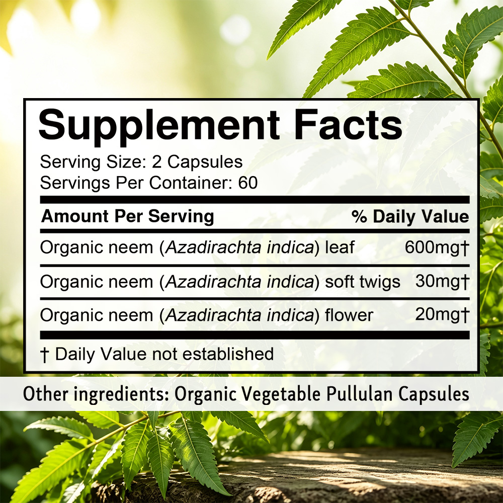 Kapsułki z liści neemu - zioło – Herbal Supplement recenzja i cena