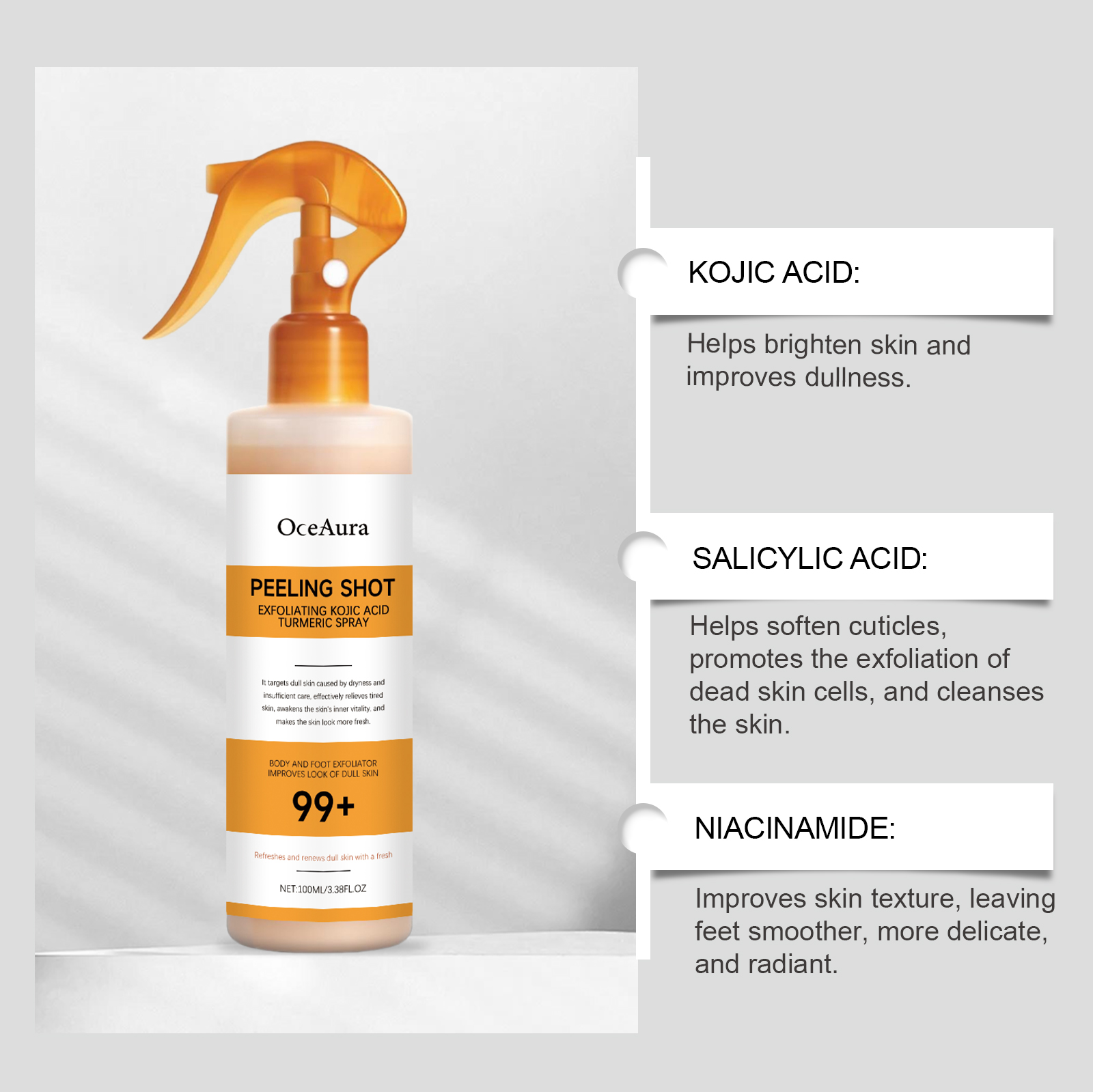 Spray i serum z kwasem kojowym – Turmeric recenzja i cena